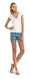 MAXSTUDIO COTTON DOUBLEWEAVE SHORTS BLUE AZURE CREAM, 12