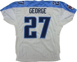 Eddie George Titans Reebok Onfield Authentic White Jersey Size 50