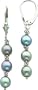 14K WG Cultured Black Pearl Dangle Earrings Jewelry