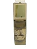 HANGING STORAGE + PLASTIC MIRROR - STONE/CREAM