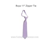 Boys Solid Lavender 11 Pretied Zipper Tie