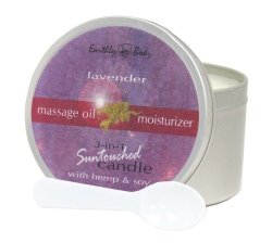 Earthly Body Round Massage Candle, 6.8-Ounce, Lavender