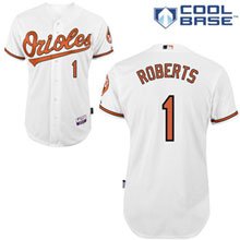 MLB Men's Baltimore Orioles Brian Roberts Six Button Cool Base Authentic Home Jersey (White, 48/X-Large)