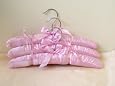 Children`s Pink Satin Padded Hangers (Set of 5)