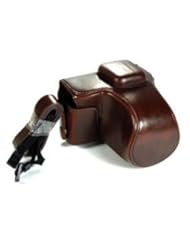 Photography: COSMOS Brown Leather Case Cover Bag For Olympus PEN EPL3 17mm F2.8 & 14-42mm Lens with/without flash + Cosmos cable tie - Cosmos