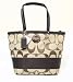 Coach Signature Stripe Book Bag Tote 15112 Mahogany Brown