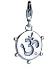 Om Sterling Silver Diamond Charm By Hot Diamonds