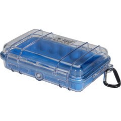 Pelican 1040-026-100 Micro Case with Clear Lid and Carabineer (Blue)