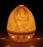 Lladro Porcelain Lithophane Votive Light - Lord Ganesha