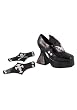 4 3/4 Inch Cone Heel Shoe With Detachable Front Straps
