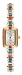 Avalon Women's Rectangular Gold-Tone Colored Stone Adorned Fashion Bracelet Watch # 7312