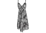 Plus Vasna Black/White Palm Print Dress