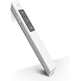 DinoFire Wireless Presenter, RF 2.4GHz PowerPoint Clicker Presentation Remote (White)