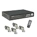 Q-See Q4DVR4CM 4 Channel Digital Video Recorder w/160GB Hard Drive & 4 CMOS Camera Kits (Color)