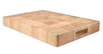 T&G Rectangular Chopping Board in End Grain Natural Hevea Wood, Large