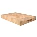 T&G Rectangular Chopping Board in End Grain Natural Hevea Wood, Large