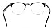 Clubmaster Glossy Black Half Frame Wayfarer Nerd Glasses Clear Lens - Free Pouch