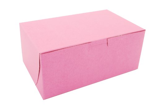 Southern Champion Tray 0826 Clay Coated News Paperboard Pink Non Window Lock Corner Bakery Box, 8