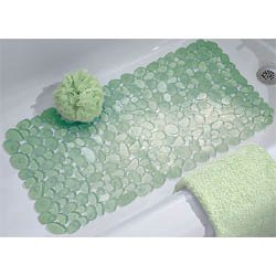 Pebble Bath Mat - Green (Green) (26.5" W x 13.75" D)