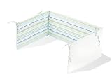 Pinolino 650585-2 - Nestchen f&uuml;r Kinderbetten, Streifen blau/gr&uuml;n
