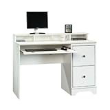 Sauder Falls Village Wood Computer Desk in Soft White