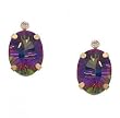 Mystic Fire Topaz Diamond Earrings in 14K Yellow Gold 4CT