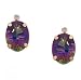 Mystic Fire Topaz Diamond Earrings in 14K Yellow Gold 4CT