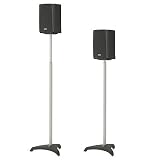 Omnimount HTS2 Satellite Speaker Stand Pair with Adjustable Height 31-45