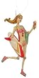 Rollerblading Surfer Beach Diva Christmas Ornament #55749
