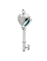 Sterling Silver Locket Key Pendant With 18 Inch Chain