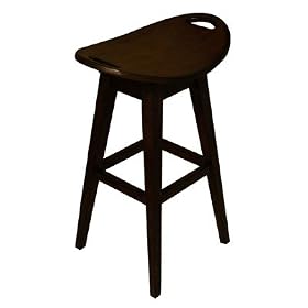 Click here to buy Thoroughbred 32 Backless Swivel Bar Stool in Espresso by Carolina Accents.