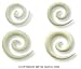 WHITE BONE SPIRALS SPBN6 -6G (4MM)