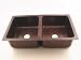 COPPER DOUBLE BOWL KITCHEN SINK