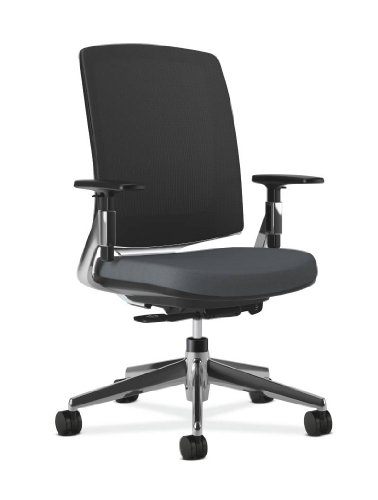 HON Lota Mid-Back Work Chair with Mesh Back and Polished Aluminum Base for Office or Computer Desk On Sale