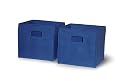 Furniture online: Sourcing Solutions 2-Piece Folding Storage Bins Set, Blue with Open Handles