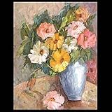 NOVICA Impressionist Painting - 'Vase of Flowers'