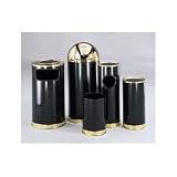 Designer Line Fire Safe Steel Sand Urn, 10 dia. x 20h, Black/Brass (URI100010B) Category: Steel