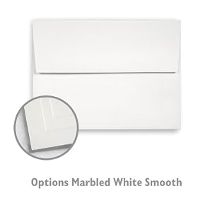 Envelope - Options 70 lb Text Marbled White Smooth Finish A2 4 3/8 x 5 3/4 Envelope 250 per Box
