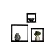 Melannco Black Square Shelves, Set of 3