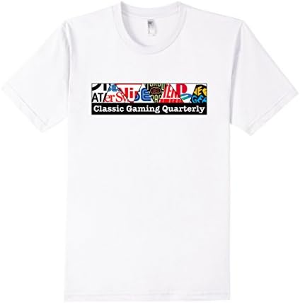 Men's Classic Gaming Quarterly Banner T-Shirt Large White