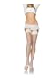 Stay Up Micro Fishnet Thigh Highs (Ivory;Plus Size)