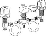 Tools & Hardware : Central Brass 1125-DA Widespread With Pop-Up Drain / Adjustable 6" To 24" Centers, Chrome