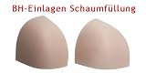 Miss Perfect Beach Triangel BH Einlagen Schaumfüllung - Chlorwasserbeständig - Formstabil - passen in jeden BH - Bikini oder Badeanzug - One Size Cup A-D Farbe Haut