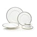 Mikasa Woven Cable Platinum 5-Piece Dinnerware Set Service for 1,White