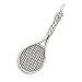 Genuine Elegante (TM) Product. 925 Sterling Silver Tennis Racket Charm - 29 mm x 11 mm. 100% Satisfaction Guaranteed.