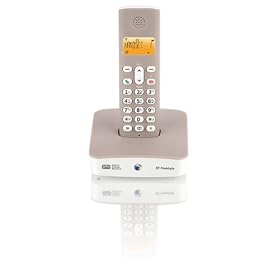BT Freestyle 335 Single DECT TAM Phone - White & Stone