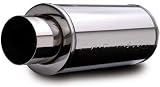 MagnaFlow 14857 Polished Stainless Steel Round Muffler with Tip