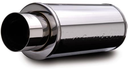 MagnaFlow 14857 Polished Stainless Steel Round Muffler with Tip