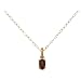 9ct Yellow and White Gold Ladies Garnet Birth Stone Pendant + 18" Yellow Gold Trace Chain