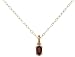 9ct Yellow and White Gold Ladies Garnet Birth Stone Pendant + 18